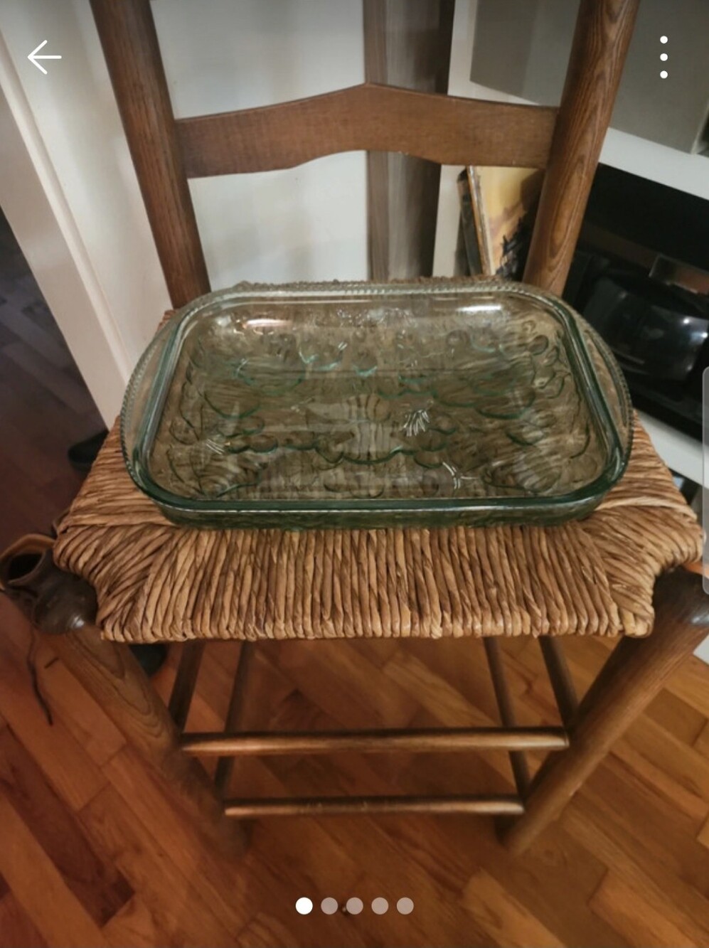 Indiana Glass Aqua Green Embossed Rectangular Baking Dish